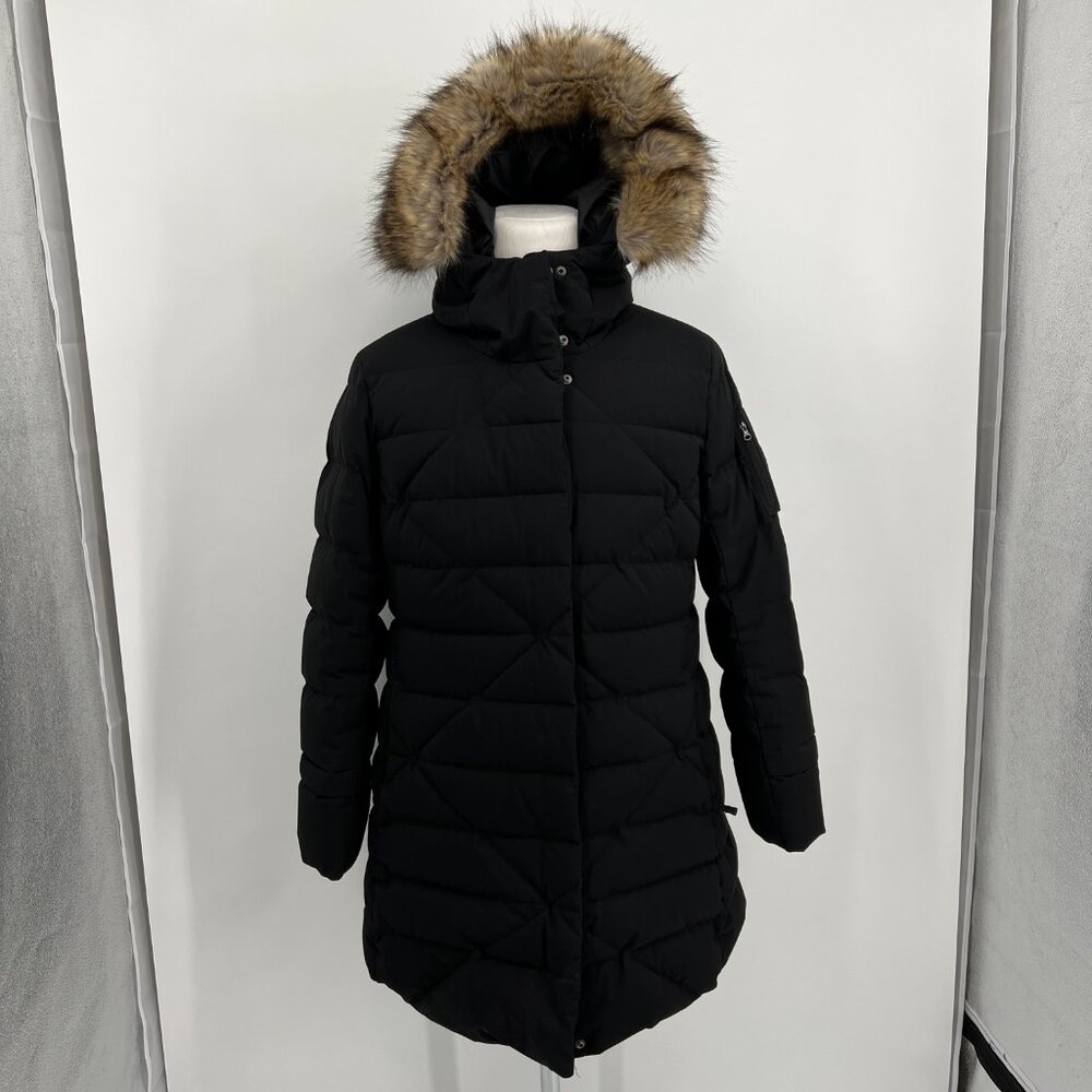 Eddie Bauer Women's Classic Down Duffle Coat Parka Long Black XL Extra Large
